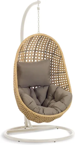 Cira, Utomhus hängstol med stativ, grå, H197x105x105 cm